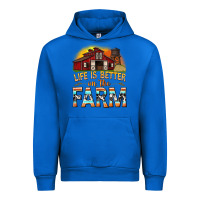 Cobalt life is better on the farm with barn Urban Hoodie - texasbilliewilder
