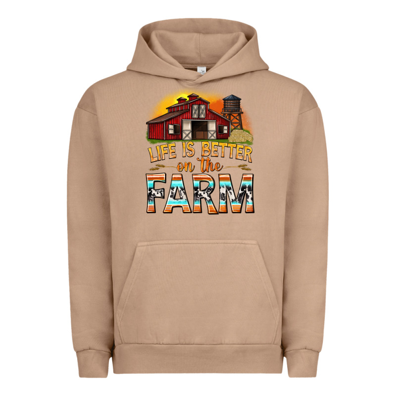 Life Is Better On The Farm With Barn Urban Hoodie by texasbilliewilder | Teevron
