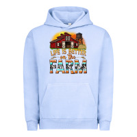 Pigment Grape Ice life is better on the farm with barn Urban Hoodie - texasbilliewilder