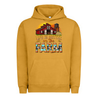Pigment Peanut Butter life is better on the farm with barn Urban Hoodie - texasbilliewilder