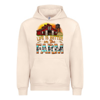 Sandshell life is better on the farm with barn Urban Hoodie - texasbilliewilder