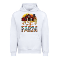 White life is better on the farm with barn Urban Hoodie - texasbilliewilder