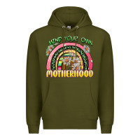 Army Green mind your own motherhood Premium Hoodie - Zillion Design Studio