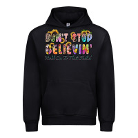 Black don't stop believin' hold on to that feeling Urban Hoodie - Zillion Design Studio