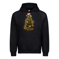 Black Skeleton merry christmas tree Urban Hoodie - RanaPortraitStore