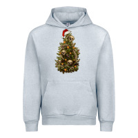 Heather Grey Skeleton merry christmas tree Urban Hoodie - RanaPortraitStore