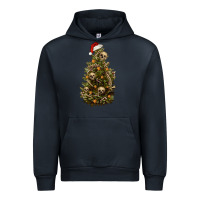 Navy Skeleton merry christmas tree Urban Hoodie - RanaPortraitStore