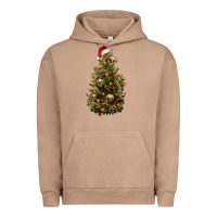 Pigment Burro Skeleton merry christmas tree Urban Hoodie - RanaPortraitStore