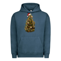 Pigment Midnight Navy Skeleton merry christmas tree Urban Hoodie - RanaPortraitStore