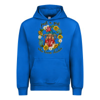 Cobalt just a girl who loves chicken with sunflowers and gemstone Urban Hoodie - texasbilliewilder