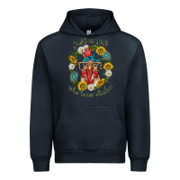 Navy just a girl who loves chicken with sunflowers and gemstone Urban Hoodie - texasbilliewilder