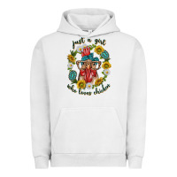 Pigment Lunar Rock just a girl who loves chicken with sunflowers and gemstone Urban Hoodie - texasbilliewilder