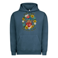 Pigment Midnight Navy just a girl who loves chicken with sunflowers and gemstone Urban Hoodie - texasbilliewilder