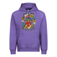 Tulip just a girl who loves chicken with sunflowers and gemstone Urban Hoodie - texasbilliewilder