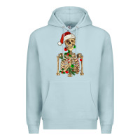 Blue Mist Christmas Skeleton Premium Hoodie - RanaPortraitStore