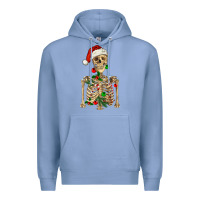 Colony Blue Christmas Skeleton Premium Hoodie - RanaPortraitStore