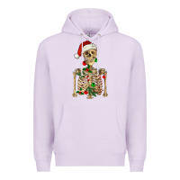 Lilac Christmas Skeleton Premium Hoodie - RanaPortraitStore