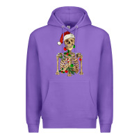 Purple Christmas Skeleton Premium Hoodie - RanaPortraitStore