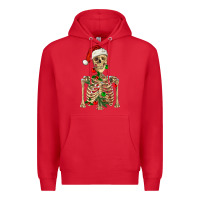 Red Christmas Skeleton Premium Hoodie - RanaPortraitStore