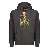 Smoke Christmas Skeleton Premium Hoodie - RanaPortraitStore