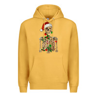 Mustard Christmas Skeleton Premium Hoodie - RanaPortraitStore