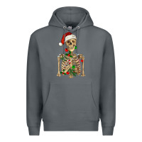 Rock Christmas Skeleton Premium Hoodie - RanaPortraitStore
