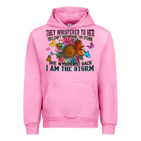 Fuchsia Pink they whispered to her you can't withstand the stor Urban Hoodie - Zillion Design Studio