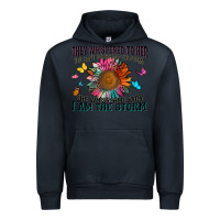 Navy they whispered to her you can't withstand the stor Urban Hoodie - Zillion Design Studio