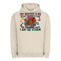 Pigment French Oak they whispered to her you can't withstand the stor Urban Hoodie - Zillion Design Studio