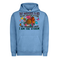 Pigment Pebble Blue they whispered to her you can't withstand the stor Urban Hoodie - Zillion Design Studio