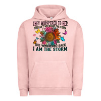Pigment Salmon they whispered to her you can't withstand the stor Urban Hoodie - Zillion Design Studio