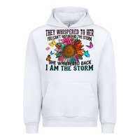 White they whispered to her you can't withstand the stor Urban Hoodie - Zillion Design Studio