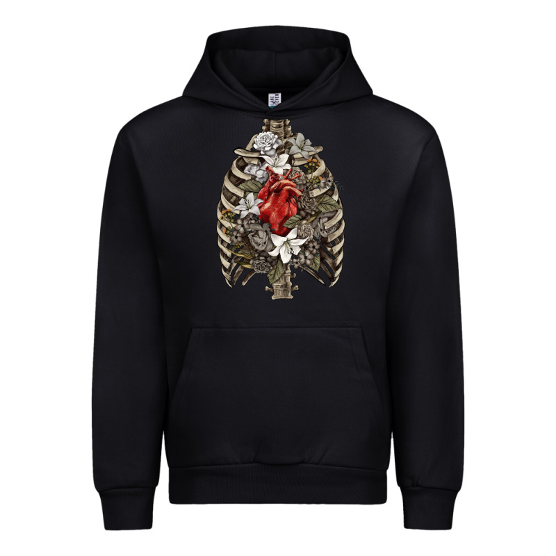 Skeleton Rib Cage Heart Urban Hoodie by RanaPortraitStore | Teevron