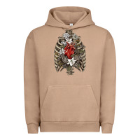 Pigment Burro Skeleton Rib Cage Heart Urban Hoodie - RanaPortraitStore