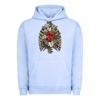 Pigment Grape Ice Skeleton Rib Cage Heart Urban Hoodie - RanaPortraitStore