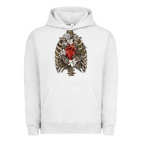 Pigment Lunar Rock Skeleton Rib Cage Heart Urban Hoodie - RanaPortraitStore