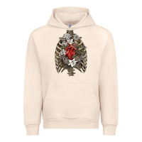 Sandshell Skeleton Rib Cage Heart Urban Hoodie - RanaPortraitStore