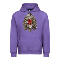 Tulip Skeleton Rib Cage Heart Urban Hoodie - RanaPortraitStore