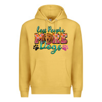 Antique Gold less people more dogs Premium Hoodie - Zillion Design Studio