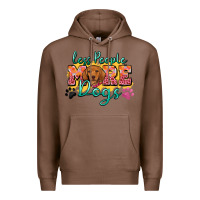 Chestnut less people more dogs Premium Hoodie - Zillion Design Studio