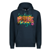 Navy less people more dogs Premium Hoodie - Zillion Design Studio