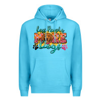 Ocean Blue less people more dogs Premium Hoodie - Zillion Design Studio