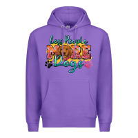Purple less people more dogs Premium Hoodie - Zillion Design Studio