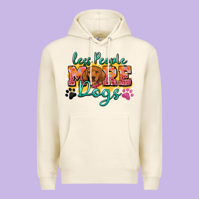 Less People More Dogs Premium Hoodie Designed By Zillion Design Studio
