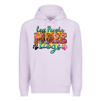 Lilac less people more dogs Premium Hoodie - Zillion Design Studio