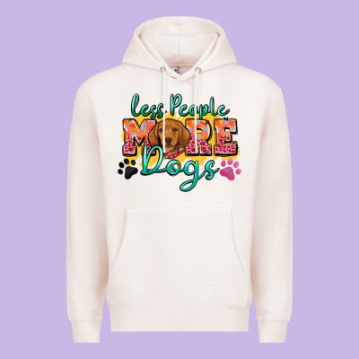 Less People More Dogs Premium Hoodie Designed By Zillion Design Studio