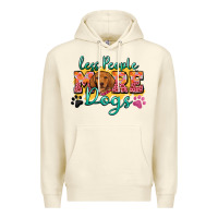 Sandshell less people more dogs Premium Hoodie - Zillion Design Studio