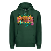 Sports Green less people more dogs Premium Hoodie - Zillion Design Studio