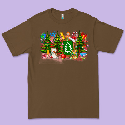 Christmas Teacher Premium Tee Designed By Cowhidedigitalart