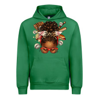 Emerald baseball afro messy bun Urban Hoodie - texasbilliewilder